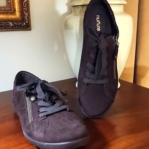 Nurture Women's “Colley” Brown Suede Leather Lined Oxfords